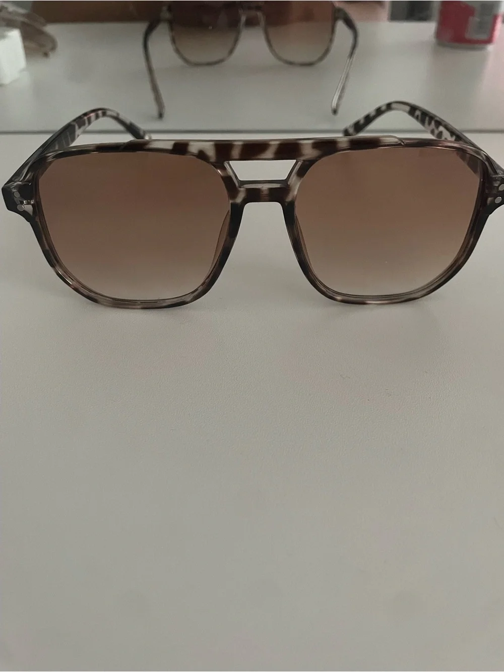 Tortoiseshell Brown Aviator Women's Sunglasses
